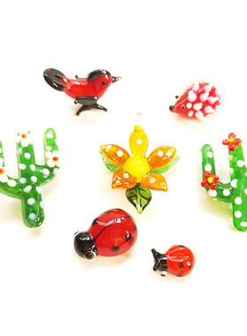 日系迷你手作玻璃摆件花朵工艺品