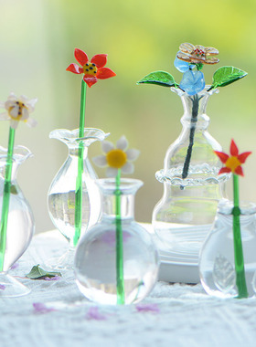 迷恋家居玻璃花瓶文艺创意桌面