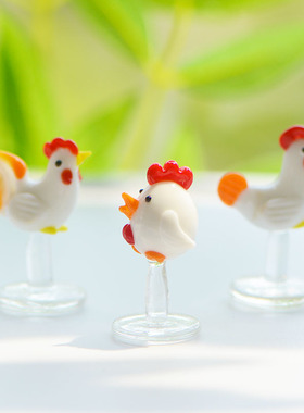 生肖动物摆件琉璃大公鸡