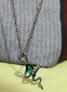 vintage复古风灵蛇项链女中古风辣妹暗黑系朋克风小众个性吊坠