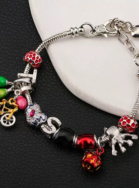 复古DIY怪奇物语周边手链食人花自行车灯泡小众卡通cos手环配饰