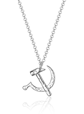 镰刀锤子项链男苏维埃苏联共产红色主义复古高级感吊坠配饰品潮流