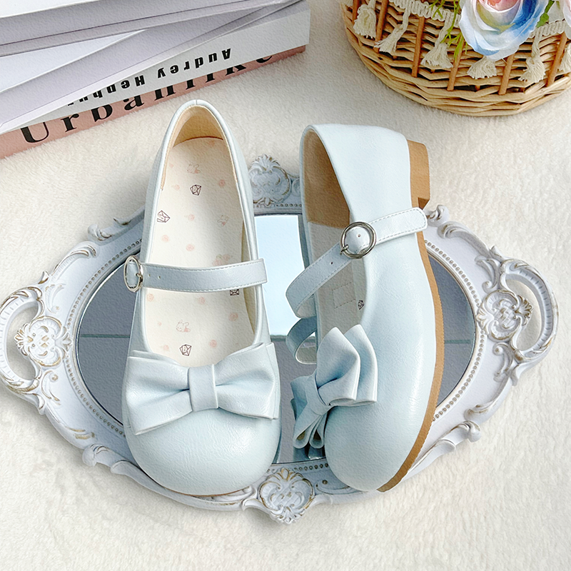 【小圆饼】浅口平跟lo鞋原创百搭圆头甜美可爱百搭学生Lolita鞋,淘宝优惠券,粉丝福利购,淘宝优惠卷