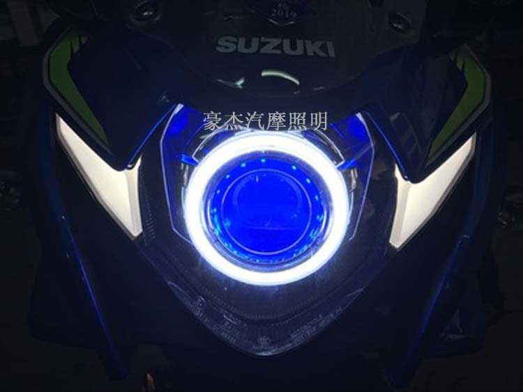 GSX250R大灯总成 GSX250跑车改装Q5透镜天使眼恶魔眼氙气灯-图0