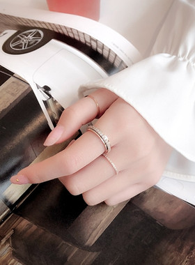 轻奢ins风网红钛钢转运招财戒子