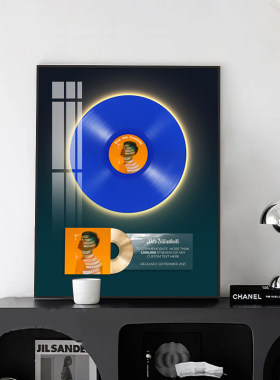 蓝牙音响CD专辑装饰画创意摆件黑胶唱片立体高级感小众客厅挂画