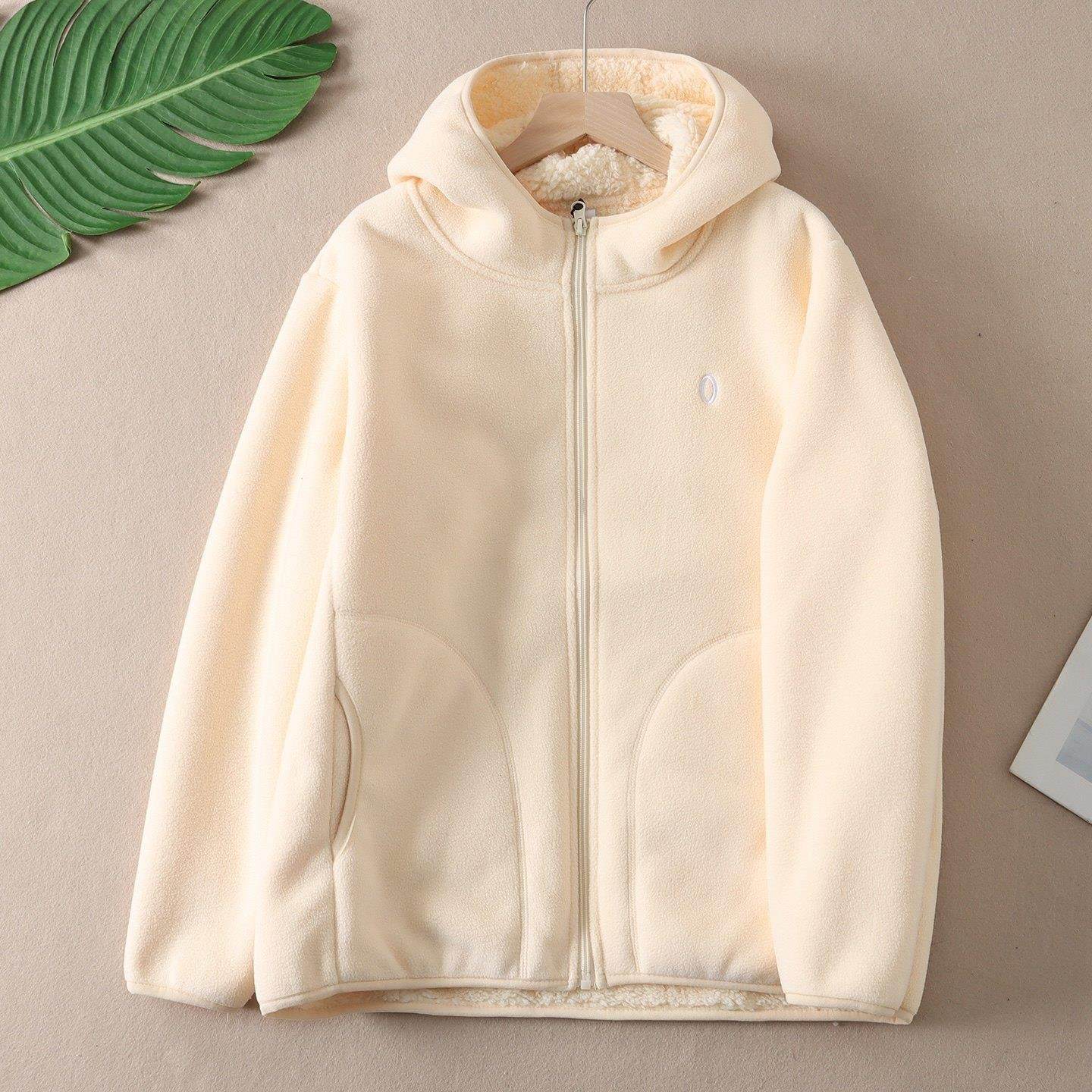 巨暖活~加厚绒羊羔毛休闲连帽摇粒绒男女款户外运动卫衣外套 F519,淘宝优惠券,粉丝福利购,淘宝优惠卷