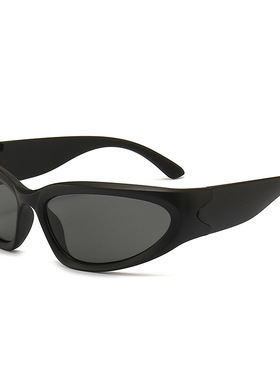 跨境新款时尚未来感潮酷墨镜男骑行运动眼镜Y2K千禧辣妹太阳眼镜