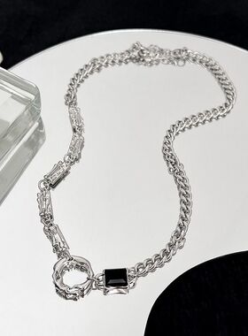 项链男钛钢不掉色新潮流高级感毛衣链饰品女轻奢百搭首饰义乌配饰