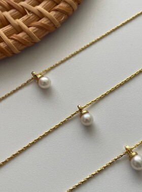 14K金小众天然近圆珍珠美包手链