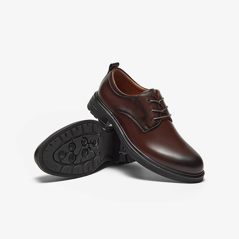 专柜正品拔佳2025春款男鞋牛皮英伦商务通勤德比正装皮鞋91B01AM5 - 图2