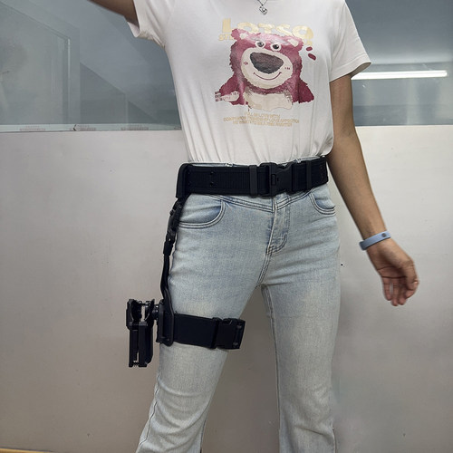 CZ-2 P10 G17 TP9 P320 M18 G19 P99大牛mp9快拔套绑腿带战术枪套 - 图1