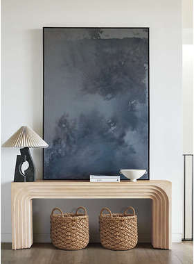 设计师款水泥台灯 抽象几何雕塑灯 侘寂风床头灯 创意艺术摆件