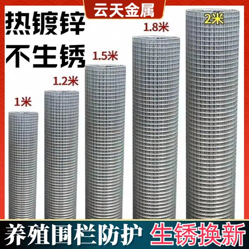 热镀锌铁丝网小网格围栏防护网果园养鸡鸽兔子鱼塘防锈钢丝网格栅 - 图2