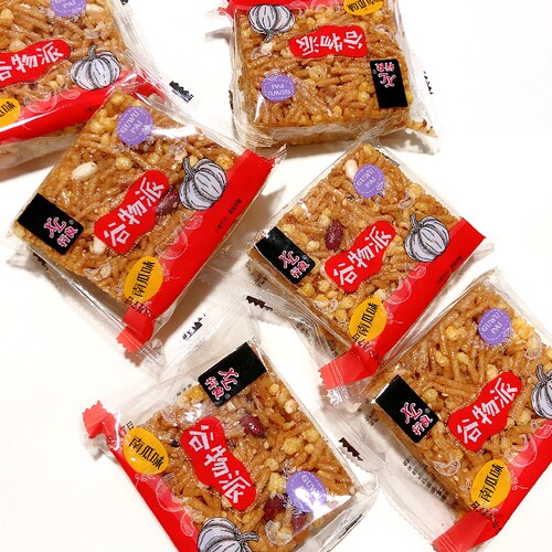 行良谷物派南瓜味老式硬沙琪玛御马酥儿时怀旧小吃零食传统糕点 - 图1