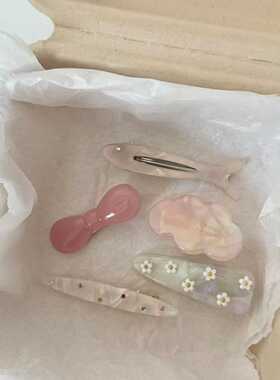 可爱小发夹合集醋酸小花蝴蝶结发夹刘海夹碎发边夹好看侧边夹发卡
