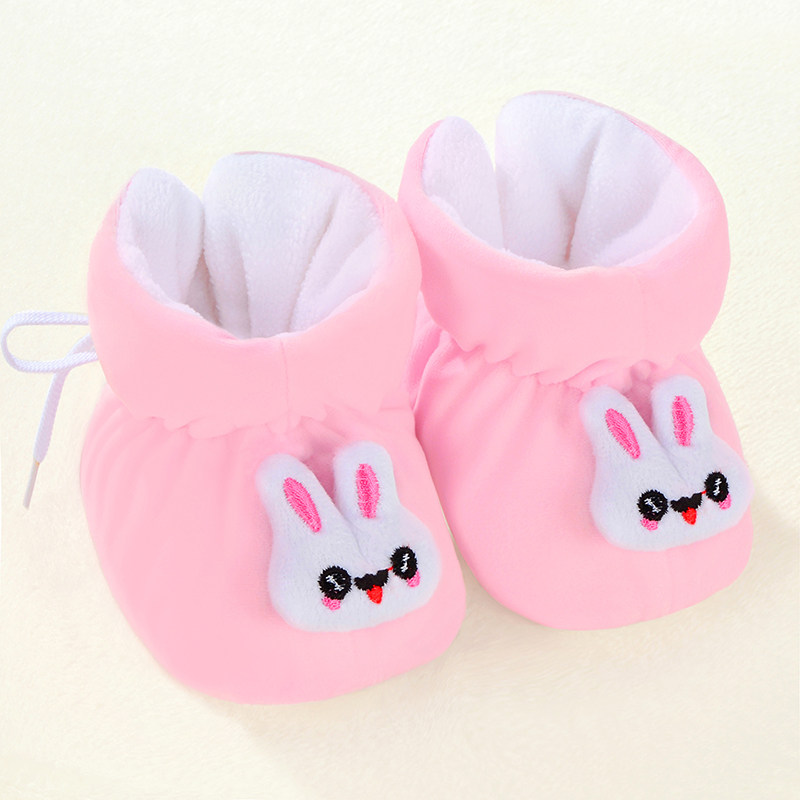 新生婴儿鞋子秋冬季棉鞋软底加厚保暖高帮0男女宝宝加绒鞋3-6个月