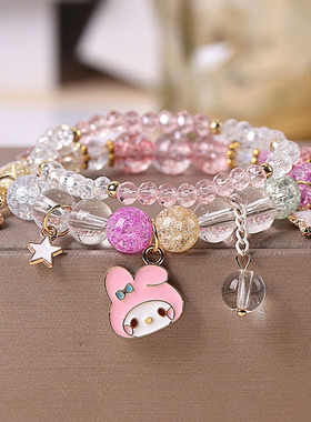 卡通可爱兔子女童手链网红小孩