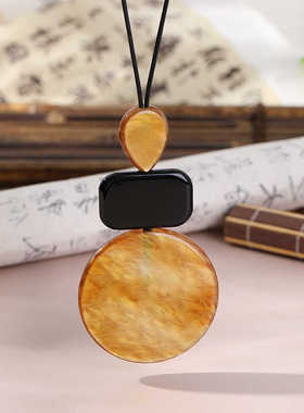 几何型欧美个性时尚潮流项链腊绳