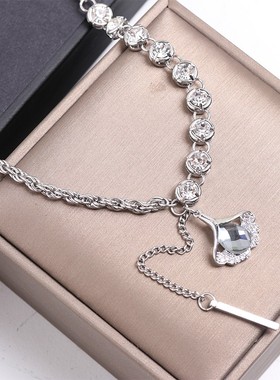 抖音网红同款银杏叶项链