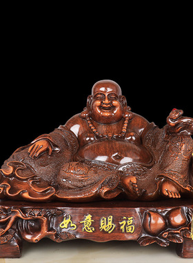 大肚弥勒佛摆件笑口佛家用供奉客厅玄关办公室乔迁店铺开业礼品