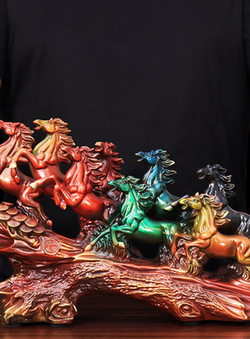 招财纯铜马摆件马到成功家居装饰品客厅办公室开业礼品玄关全铜