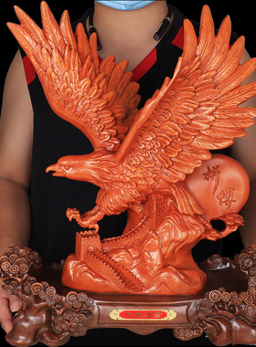 大展宏图老鹰摆件办公室大鹏展翅酒柜装饰品客厅乔迁新居开业礼物