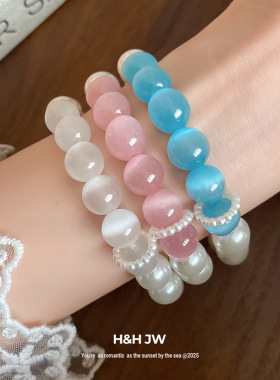 2026韩国新款爆款珍珠串珠手链甜美小清新气质手环小众高级感手饰