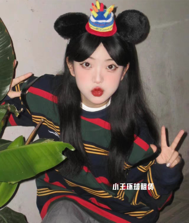 出租 上海迪士尼租头箍生日米奇蛋糕发箍过生日拍照发饰可爱租用