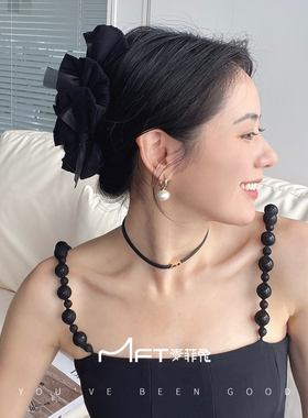 兰壹壹出水芙蓉抓夹温柔甜美六只蝴蝶结盘发层次感后脑勺饱满发饰