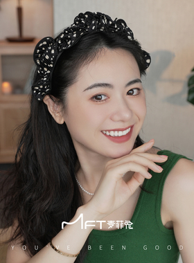 兰壹壹波斯猫秋冬新款宽边发箍复古碎花波点豹纹时尚百搭发饰头饰