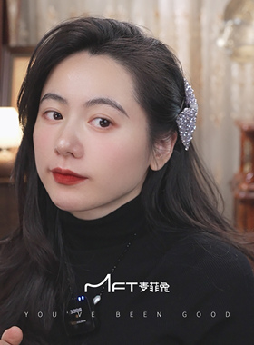兰壹壹2024新款气质水晶紫色伊人公主弹簧夹一字夹侧边夹发夹发饰