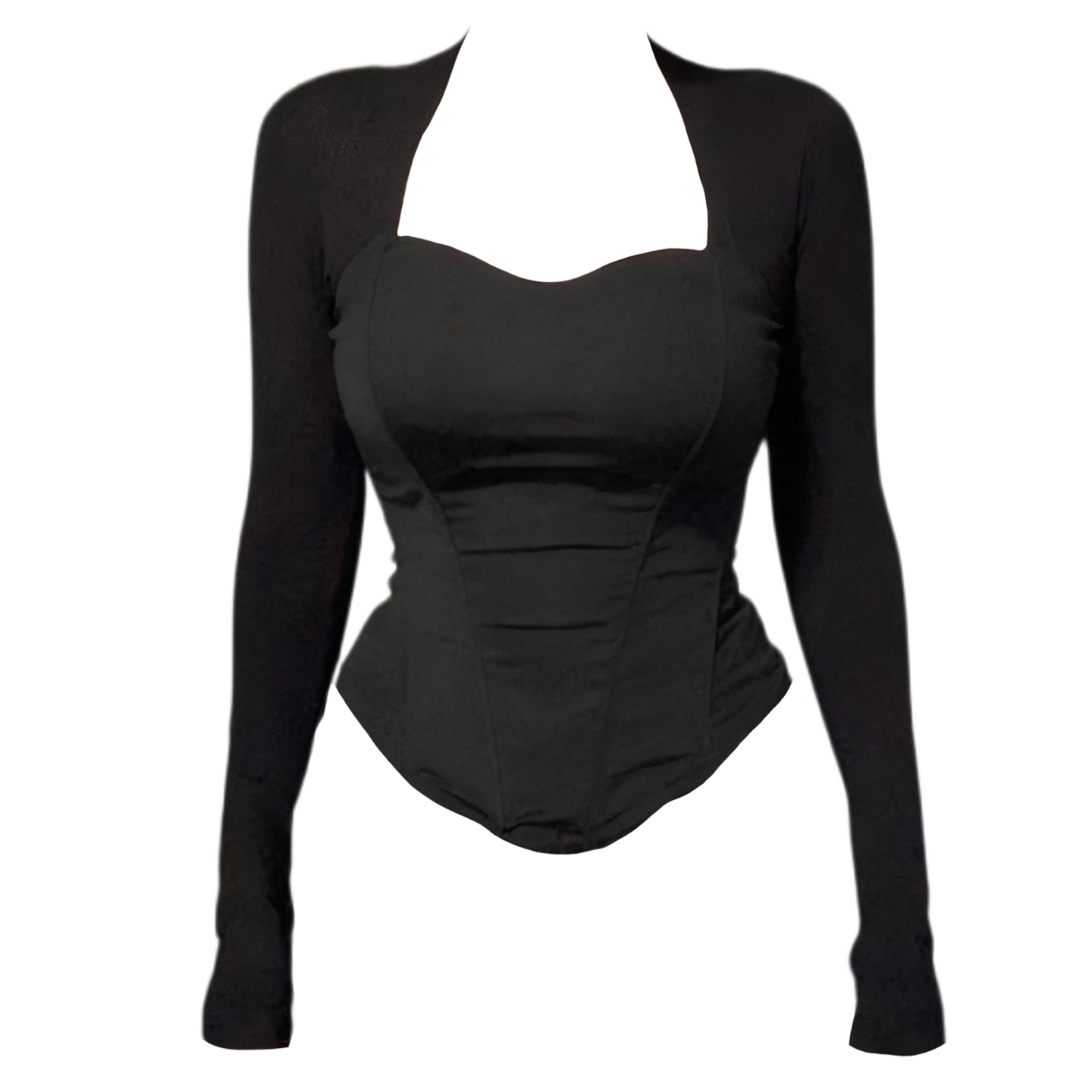 大码胖mm性感方领长袖T恤女秋季百搭黑色修身显瘦打底衫长袖上衣,淘宝优惠券,粉丝福利购,淘宝优惠卷