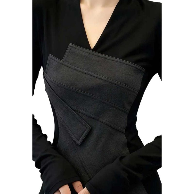 大码设计感v领加绒磨毛打底衫T恤女胖mm时尚气质收腰内搭长袖上衣,淘宝优惠券,粉丝福利购,淘宝优惠卷