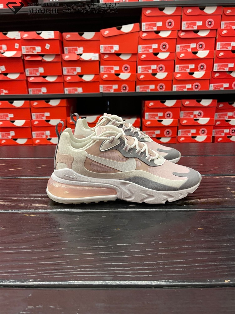 耐克 NIKE AIR MAX 270 REACT银粉彩虹泡棉大气垫跑鞋CI3899-500-图0