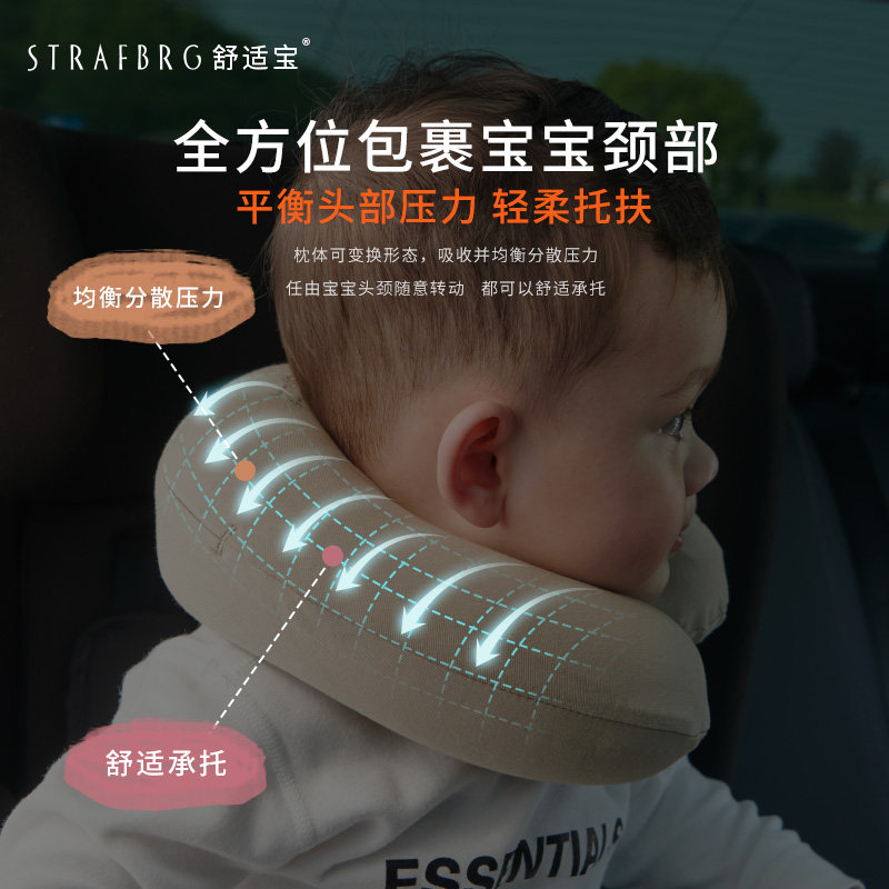 STRAFBRG舒适宝婴儿枕头安全座椅护颈枕头儿童枕头U型枕头枕,淘宝优惠券,粉丝福利购,淘宝优惠卷