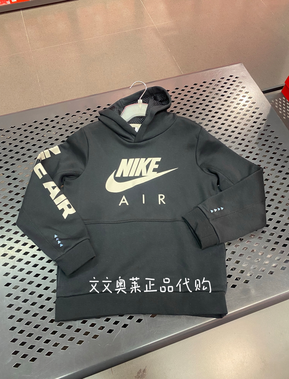 耐克NIKE中大童男女同款加绒连帽卫衣运动套头衫DD8712不退换