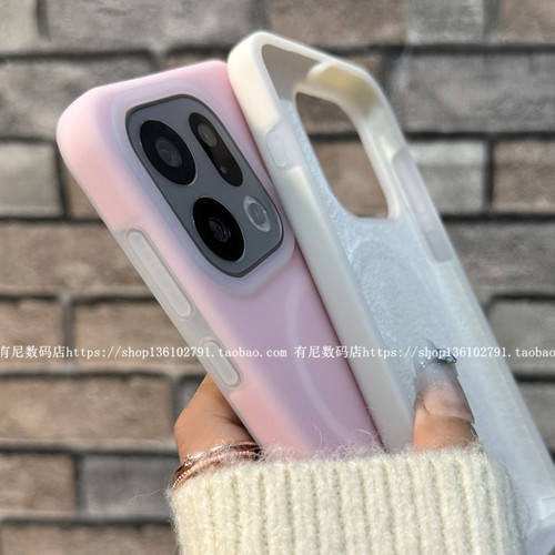 适用findx9磁吸findx9pro手机壳findx8s液态硅胶s+果冻OPPO保护套ultra无线充reno13pro半透reno14新1+13t潮 - 图0