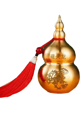 黄铜辟火龙瓶厨房摆件