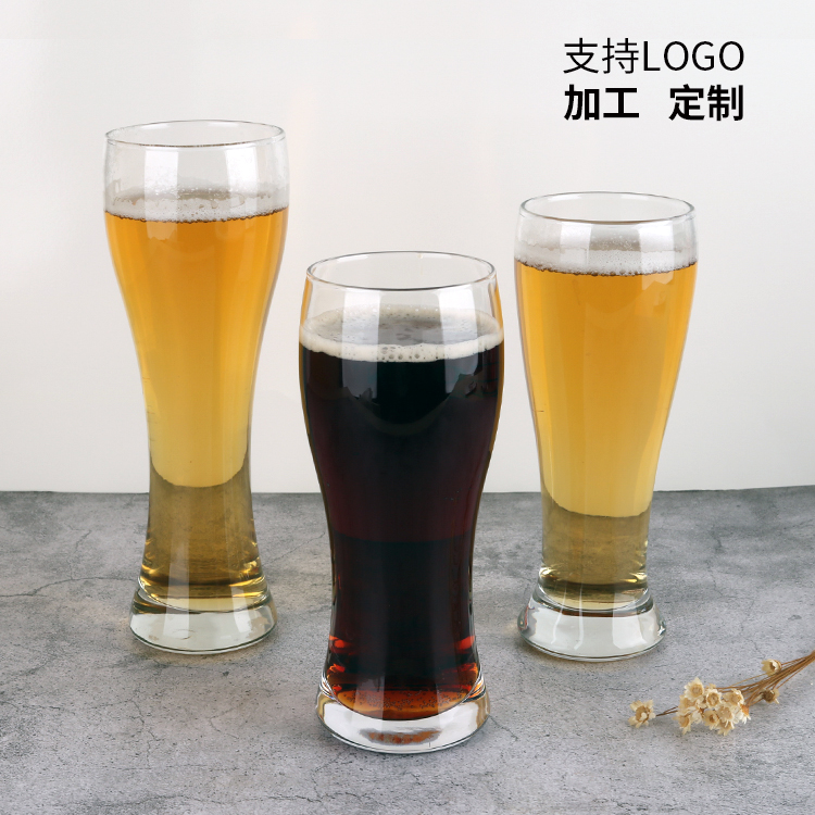 百威玻璃啤酒杯 英式IPA品脱杯 精酿啤酒杯小麦啤酒杯 郁金香酒杯 - 图0