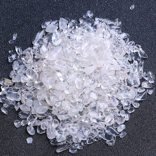 天然优质白水晶碎石消磁石净化颗粒消磁石原矿碎石瓶花盆装饰造景 - 图0
