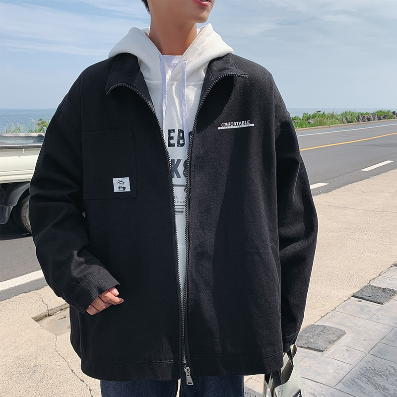 潮百搭衣服 新款秋季男士秋装上衣秋季外套男春秋工装外套 2019 ins 潮百搭衣服 新款秋季男士秋装上衣秋季外套男春秋工装外套 2019 ins