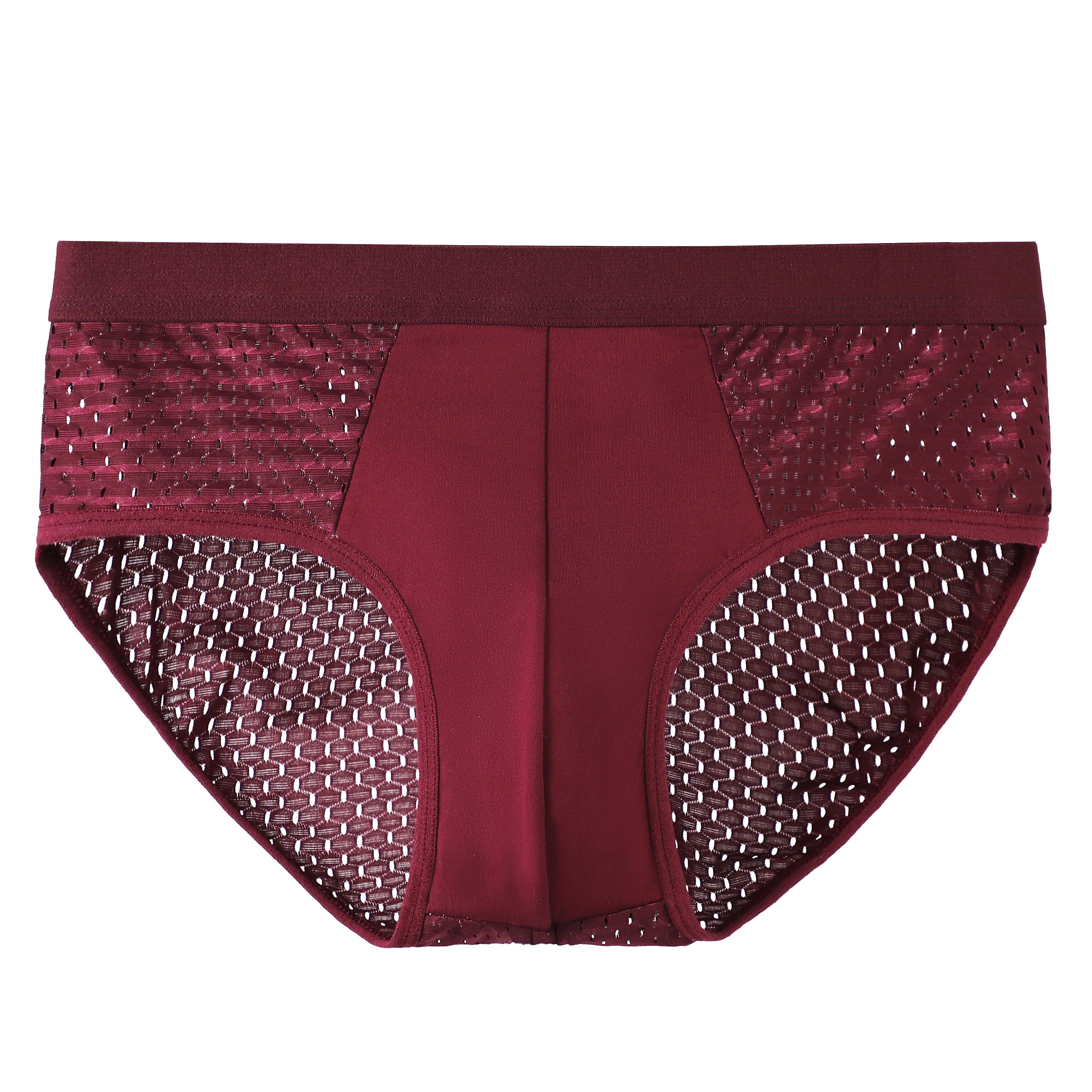 新款四条装男士网孔冰丝三角内裤性感透气高弹力夏季薄款短裤头,淘宝优惠券,粉丝福利购,淘宝优惠卷