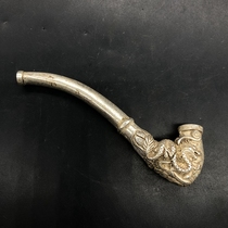 Ancient Play Antique Chore Collection Antique Great Qing Dry Longs Longfeng Cigarette Bag Smoke Pan