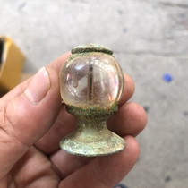 Ancient Play Antique Miscellaneous Collection Antique Great Qing Dry Longhan Year Made Official Hat Flower Handicraft Home Pendulum