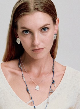 浮雕壁画猫猫纯银项链部落图腾