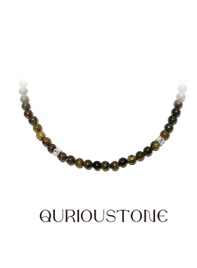 宋亚轩同款天然玛瑙青金石银项链