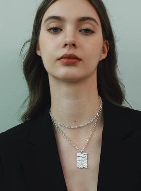 QURIOUSTONE【刘耀文穆祉丞 同款】小众树纹项链 双层925银毛衣链