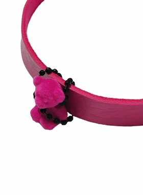 粉色辣妹甜酷小熊y2k项圈