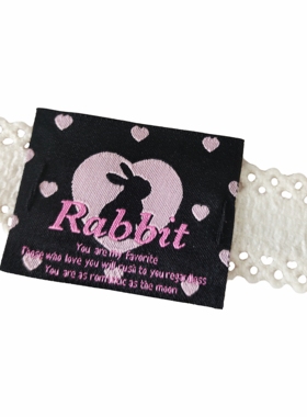 小兔布质手链女爱心小众设计感